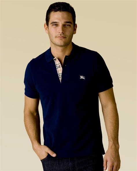 burberry blue plaid polo|Blue Burberry Polo Shirts for Men .